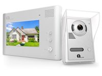 [Upgrade Version] 1byone 7″ Color LCD Wired Video Doorbell, Video Intercom Rainproof Door Phone Home Security – 1 Camera + 1 Monitor