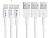 LinGo (TM) 3PCS 3FT 8Pin to USB power Charge and Sync Cable Cord Wire for iPhone 6 iPhone 6 Plus iPhone 5 5c 5s iPad 4 Mini Air iPod Nano 7 iPod Touch 5 with latest IOS(White)